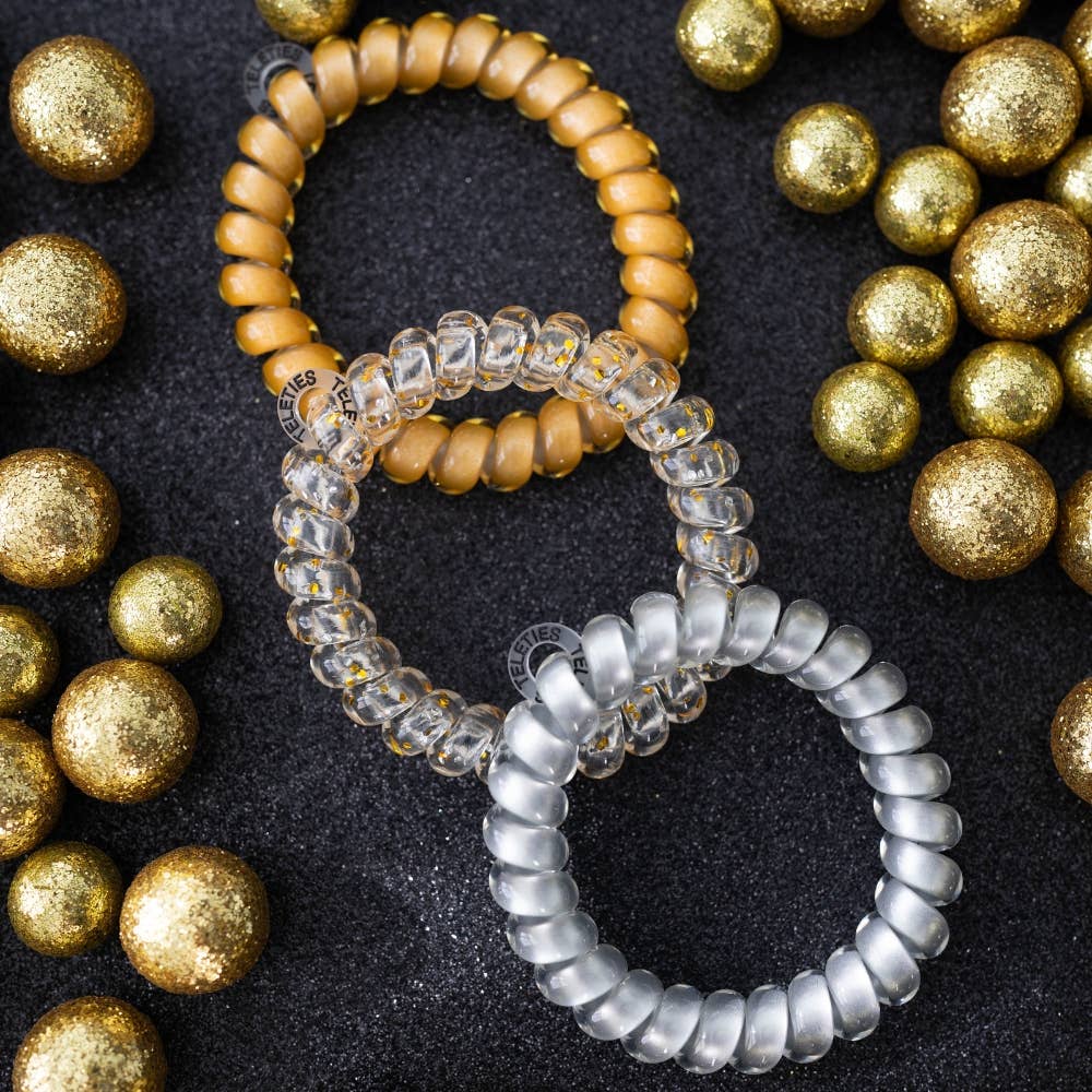 TELETIES - Spiral Hair Coils | Large | Starstruck Hair Ties