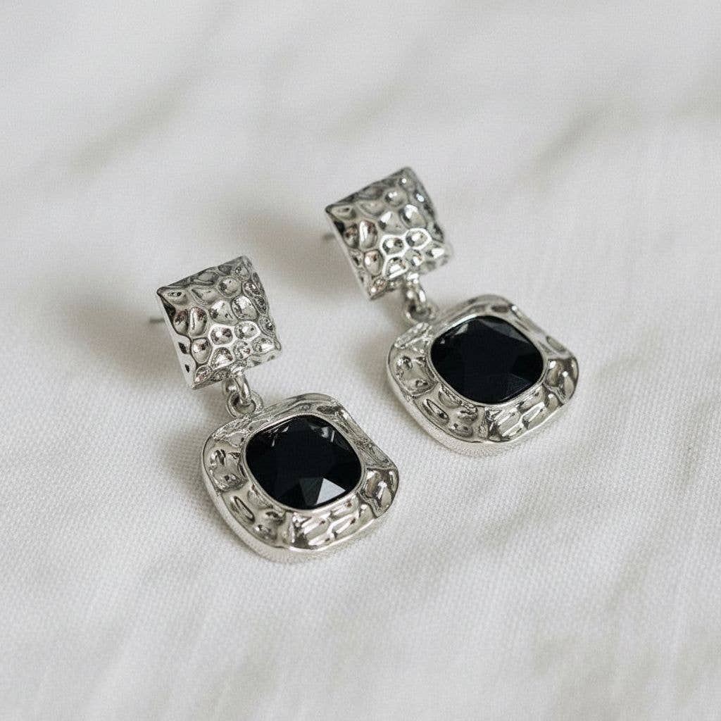 Ellemadera - Vintage Geometric Textured Stud Earrings