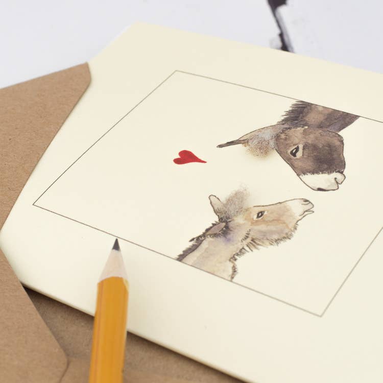 Papersheep UK - Donkeys in Love Card | Anniversary Card | Wedding Card