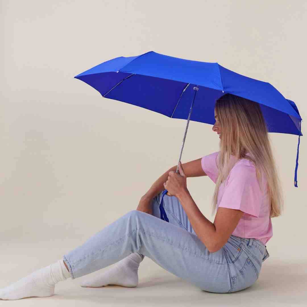 Original Duckhead US - Royal Blue Compact Eco-Friendly Wind Resistant Umbrella