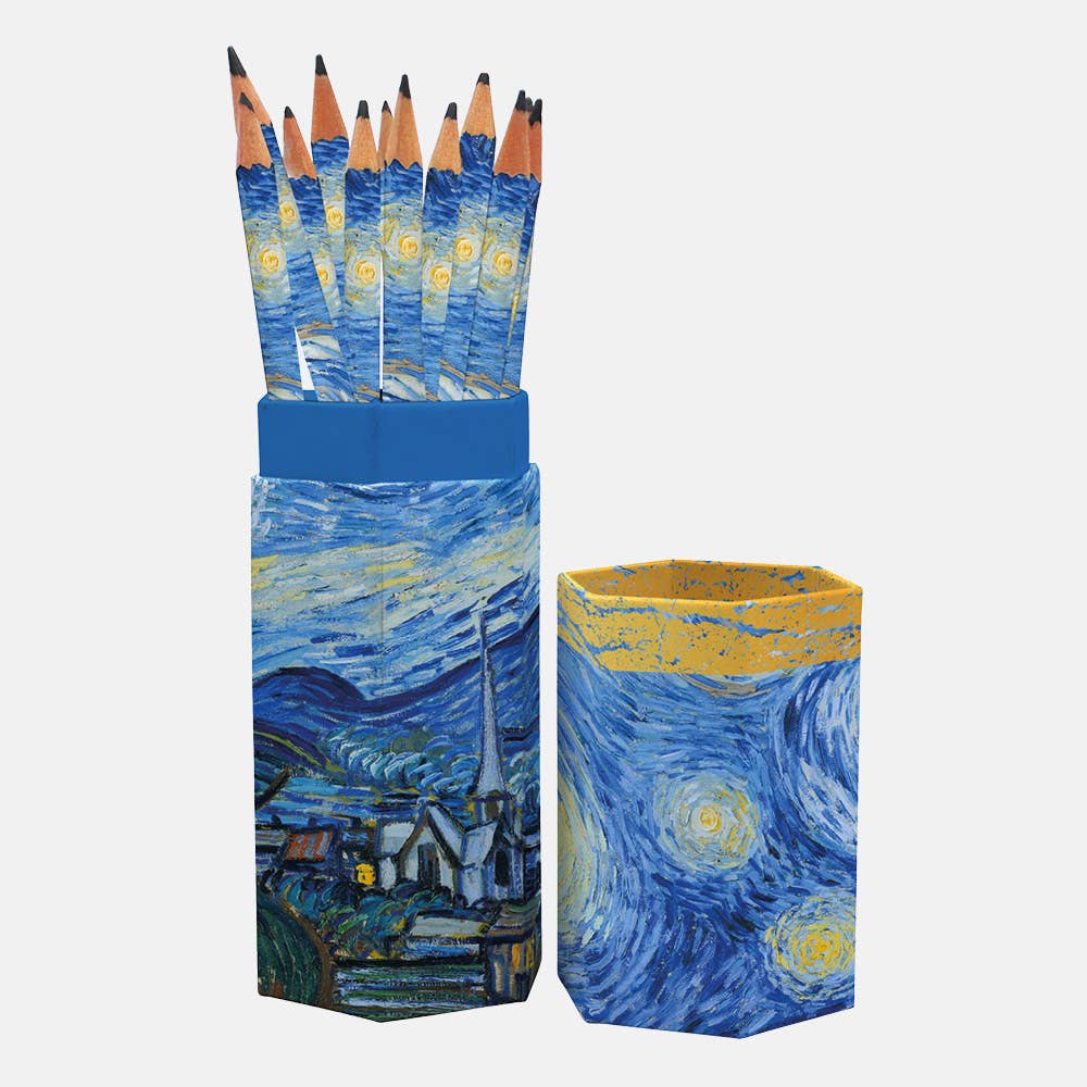 The Gifted Stationery Company - Pencil Set - Van Gogh - Starry Night