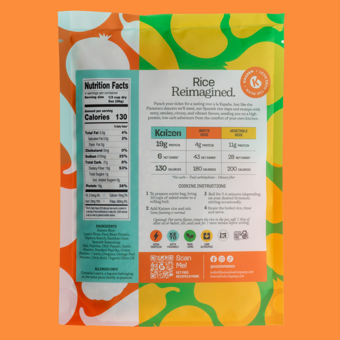 Kaizen Food Company - Spanish Rice High Protein - Gluten Free, 6g Net Low Carb