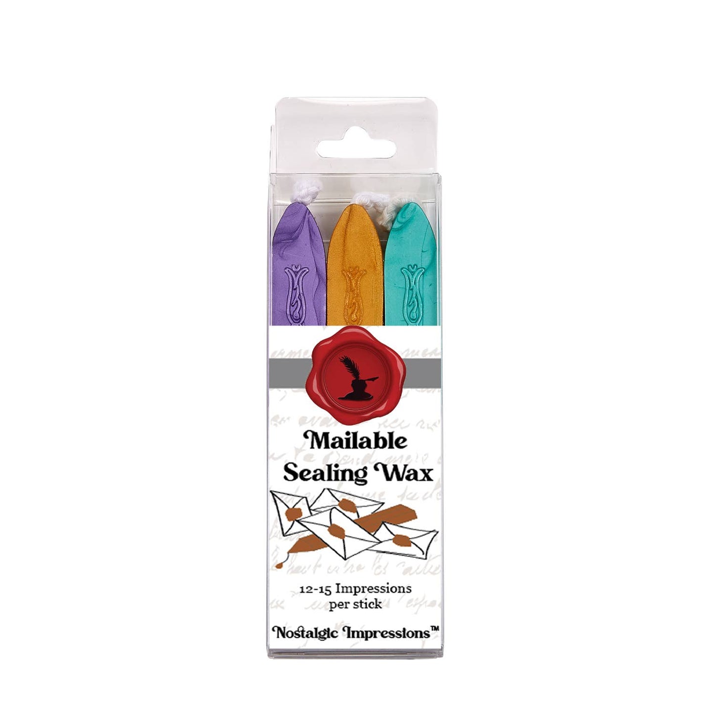 Freund Mayer & Co. - Sealing Wax Sticks with wick 3PK- 25+ colors: Forest Green