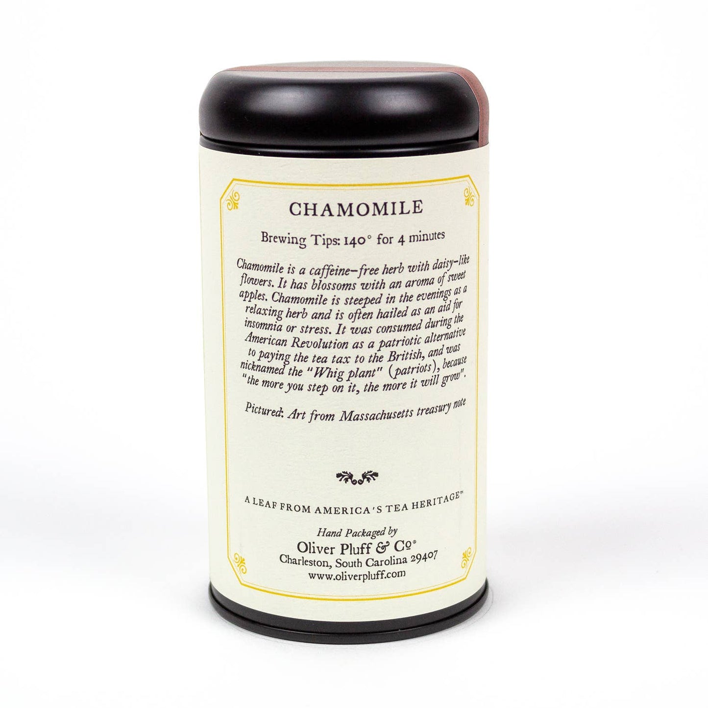 Oliver Pluff & Company - Chamomile - Caffeine Free 20 Teabags in Signature Tea Tin
