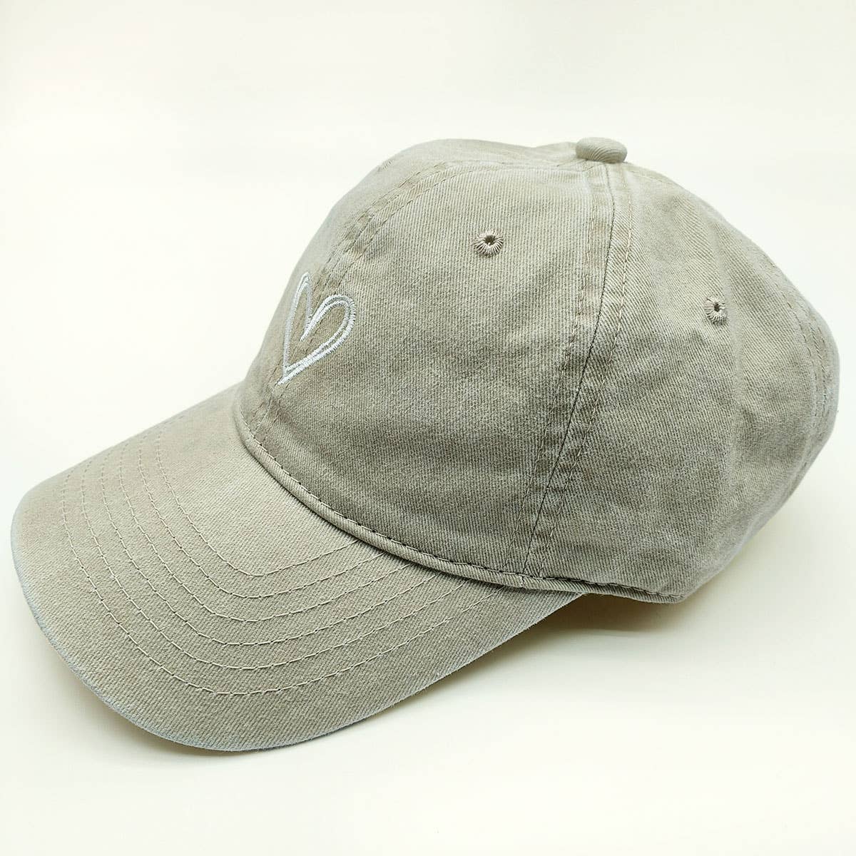 ACCITY - Spring Summer Wash Heart Baseball Cap, Sun Hat CWAH0012: WINE / (OS) 1