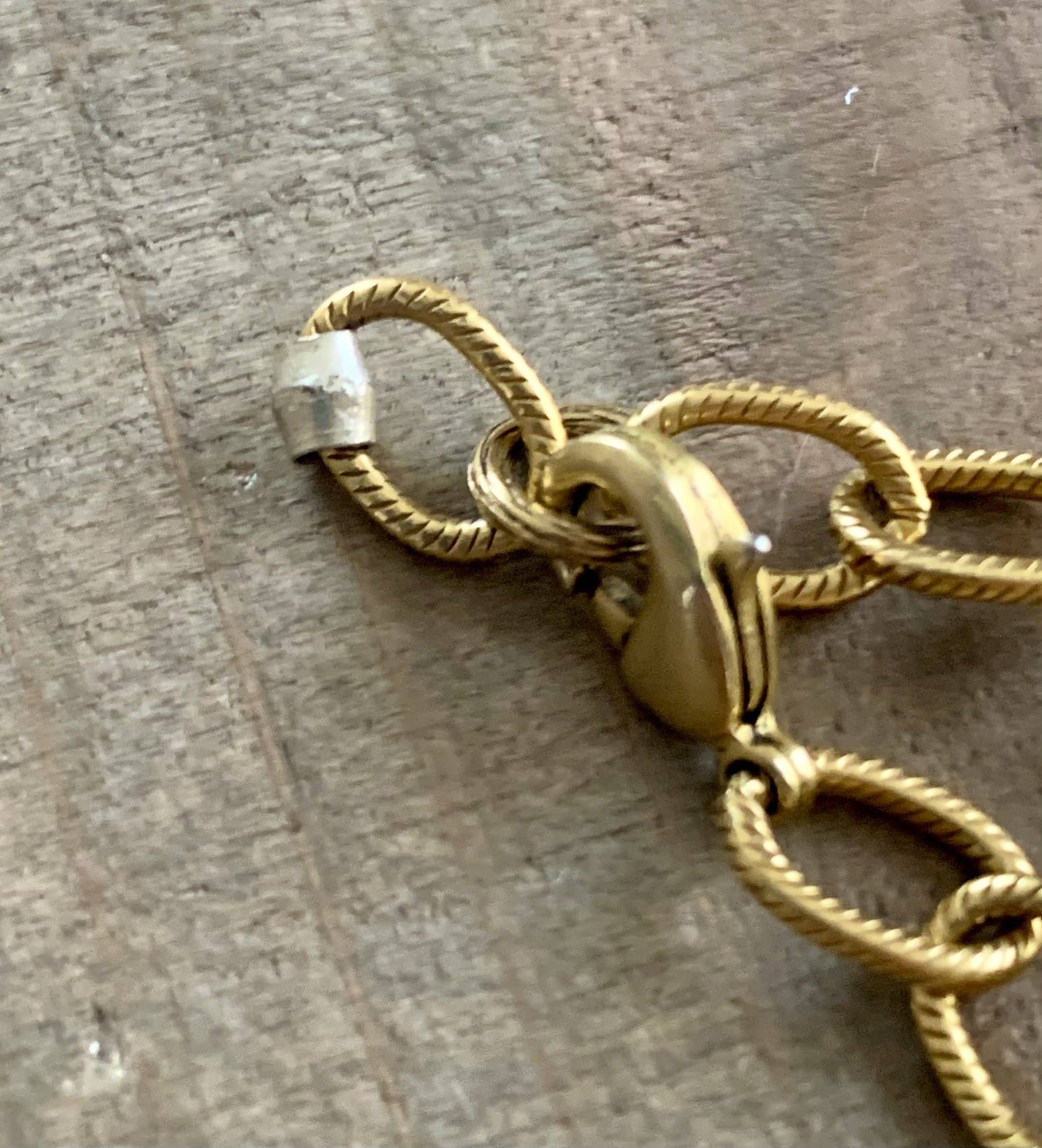 Nellie Pratt Artisan Jewelry - Good Genes- chain statement bracelet: Gold chain with gold circle