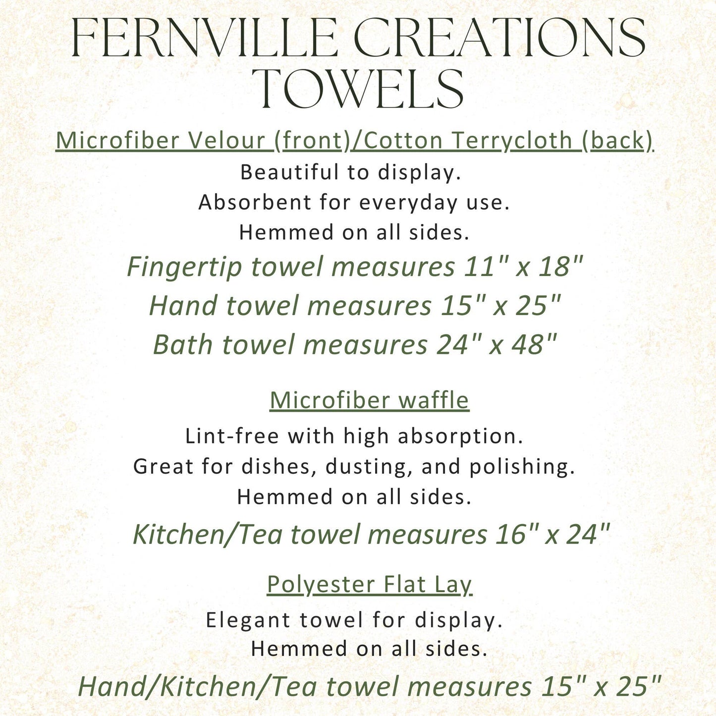Fernville Creations - Blueberry Elegant Luxury Kitchen Hand Towel Decor