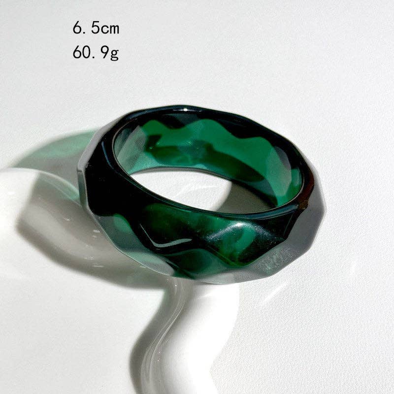 Dipped Shop - Round Irregular Acrylic Metal Bracelets DP25B571: C