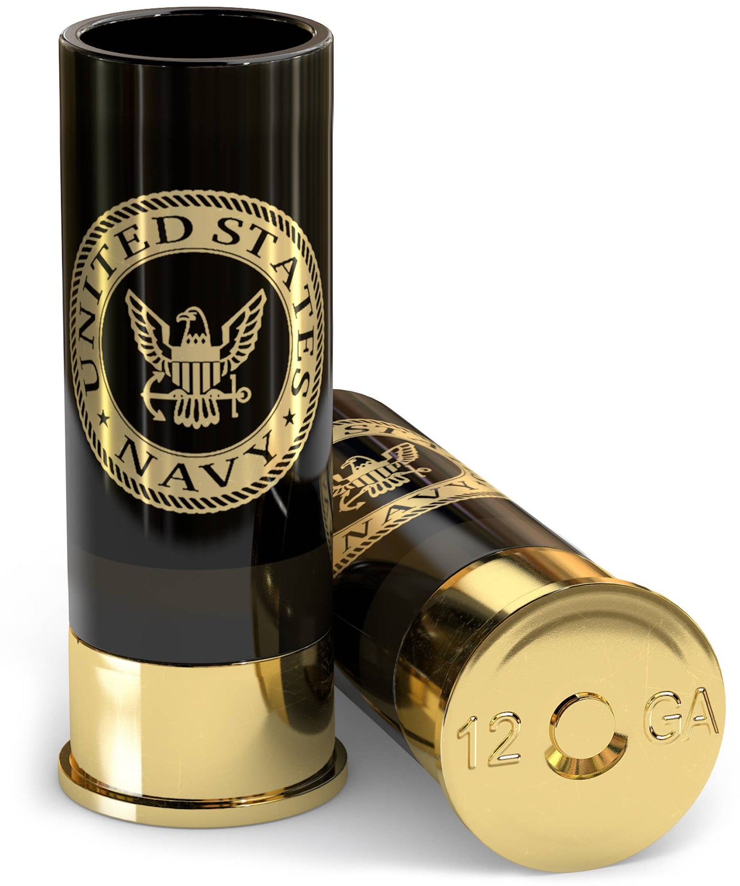 Old Southern Brass - 12 Gauge U.S. Navy Shot Glasses - Set of 4