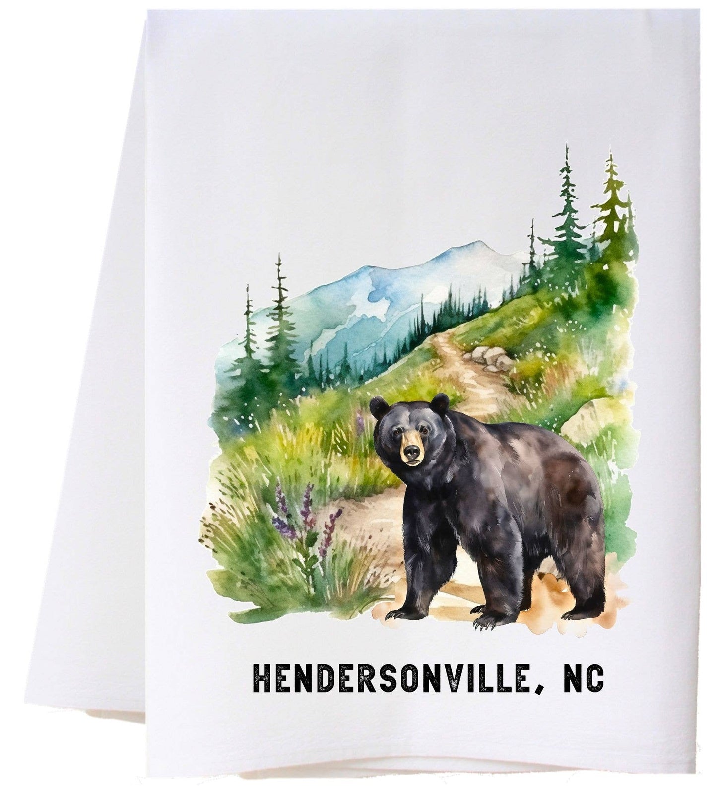 Cora & Pate - Black Bear In Mountains Wonder Towel