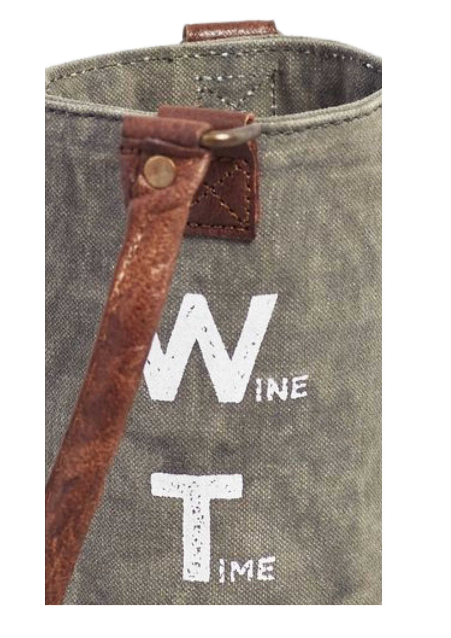Mona B. - Wine Time Up-Cycled Canvas Wine Bag, M-4140