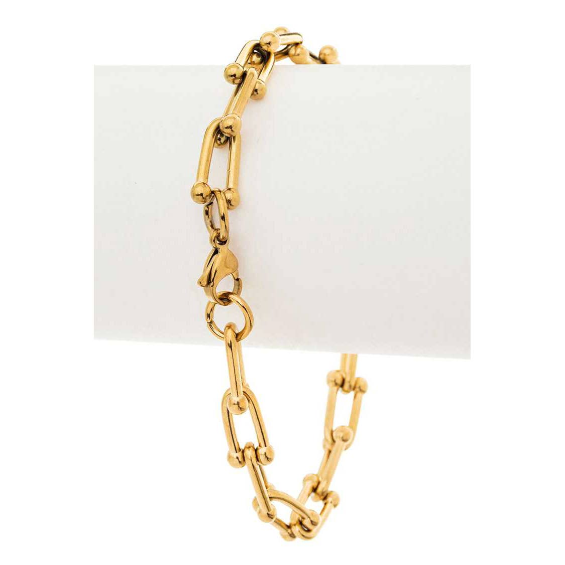 Artini Accessories - Stainless Steel Link Chain Bracelet: Gold