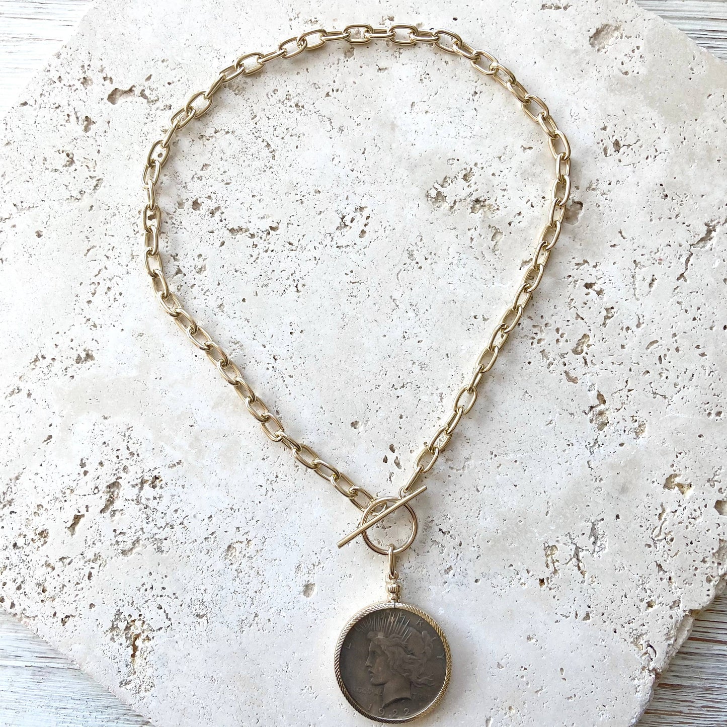 VB&CO Designs Handmade Jewelry - Coin medallion necklace boutique salon patriotic jewelry