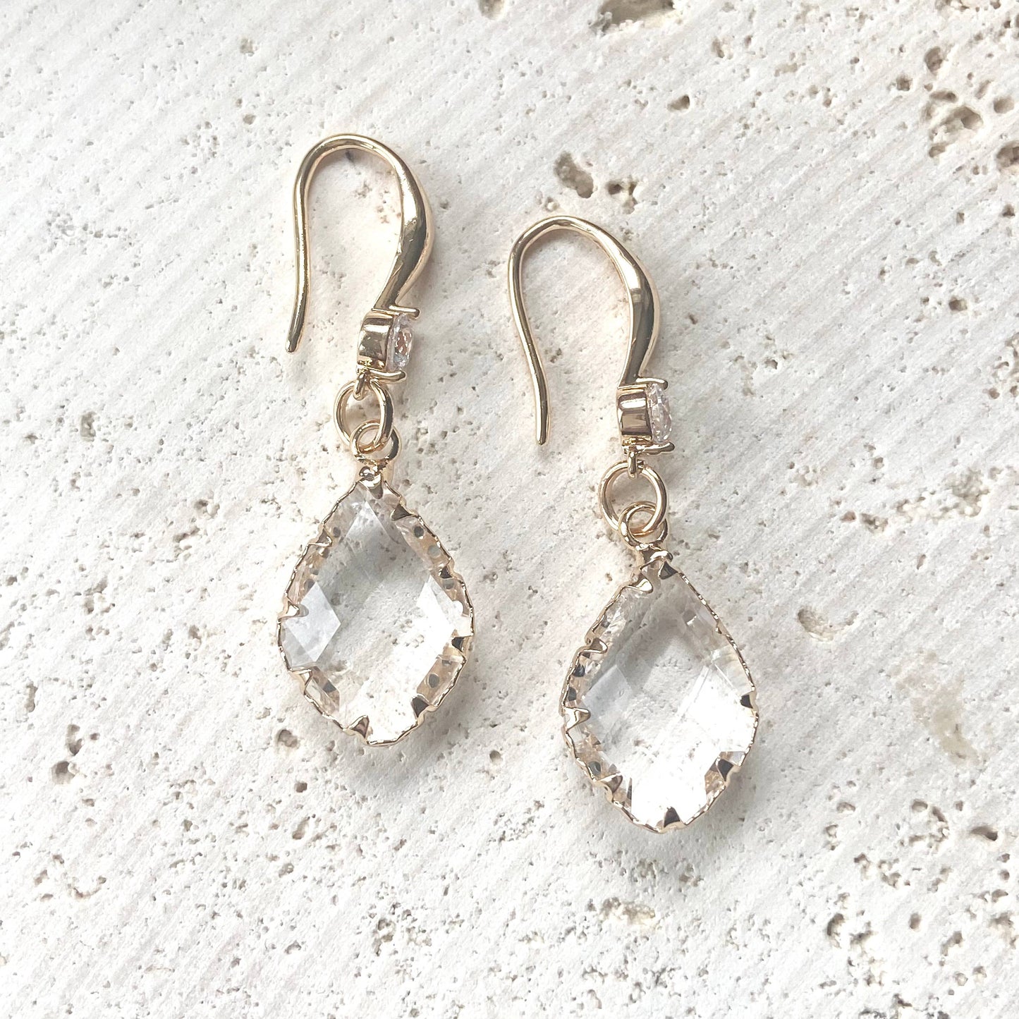 VB&CO Designs Handmade Jewelry - Gold crystal earrings boutique salon gift shop jewelry