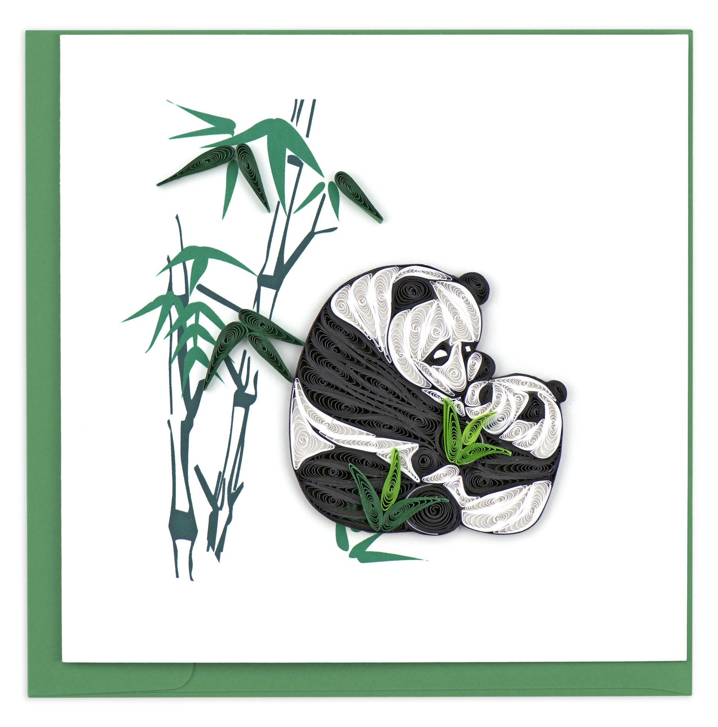 Quilling Card - Two Pandas