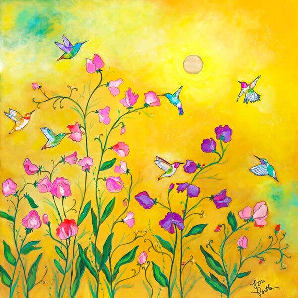 Lori Portka - Happiness Through Art - Golden Solstice Wood Print