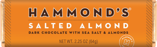 Hammond's Candies - Salted Almond Chocolate Bar 2.25oz