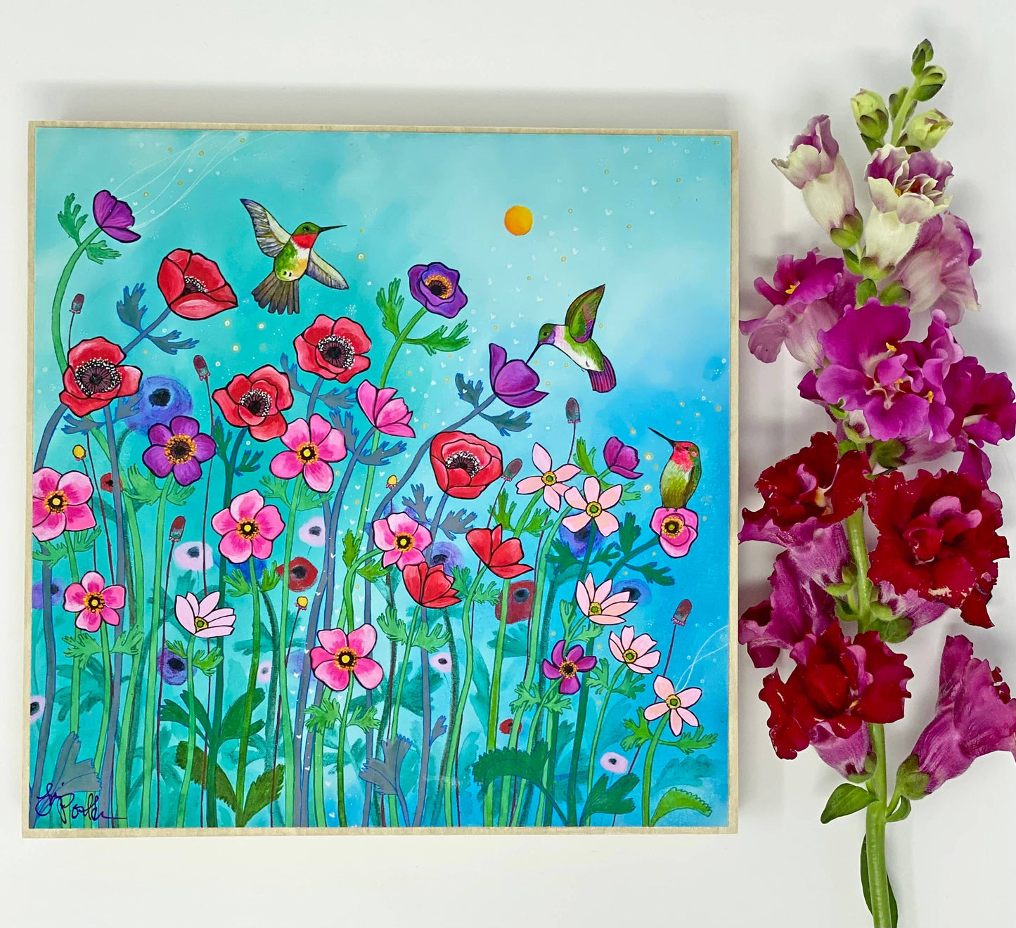 Lori Portka - Happiness Through Art - Good Morning Garden Wood Print