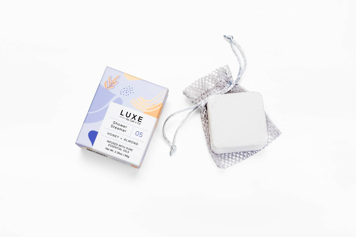 Cait + Co - NEW Luxe Honey + Almond Shower Steamer Fizzy Bomb