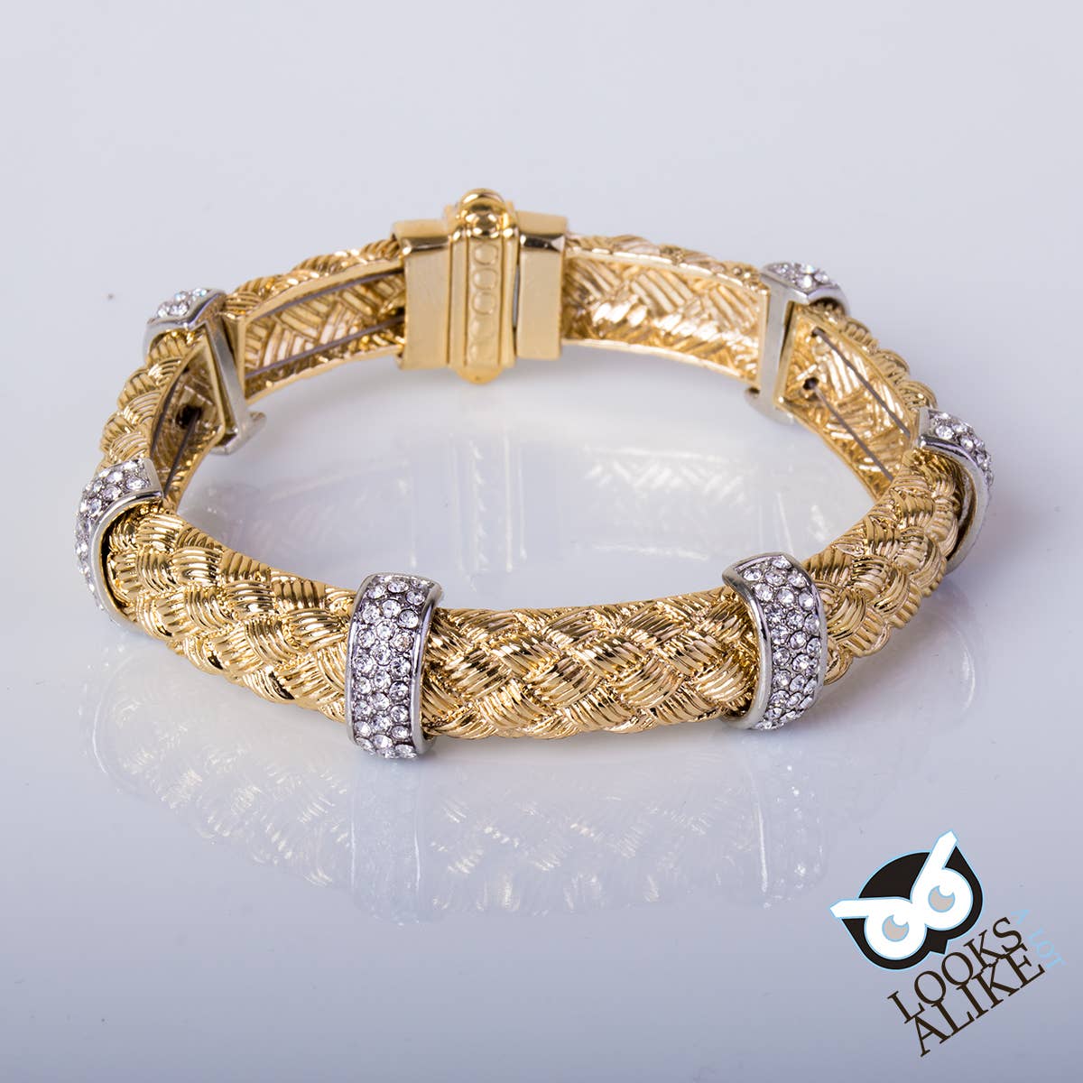 My Best Kept Jewelry - Braided Crystal Station Bracelet