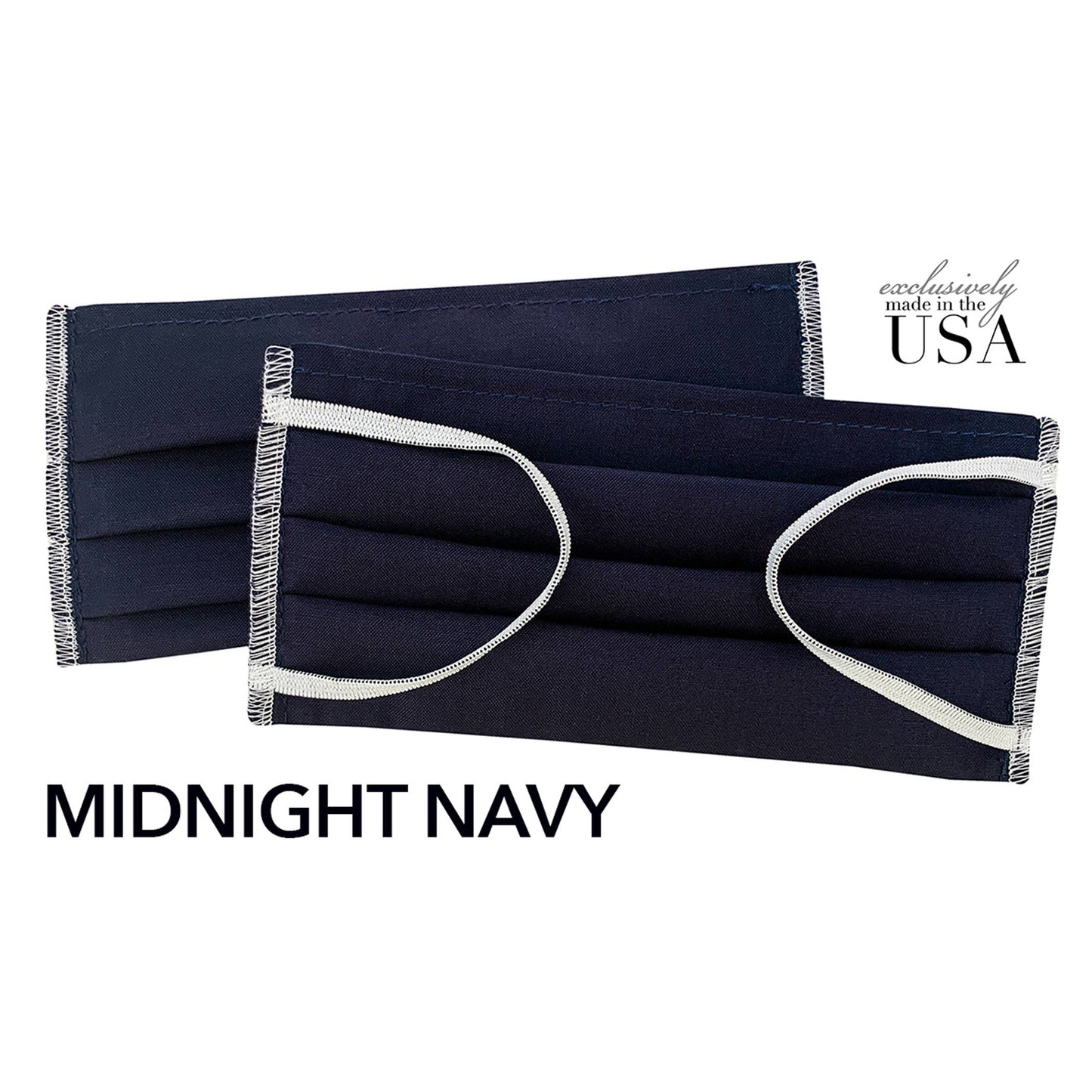 Snazzy and Co - Buy American! 100% Cotton Washable Face Mask - Navy