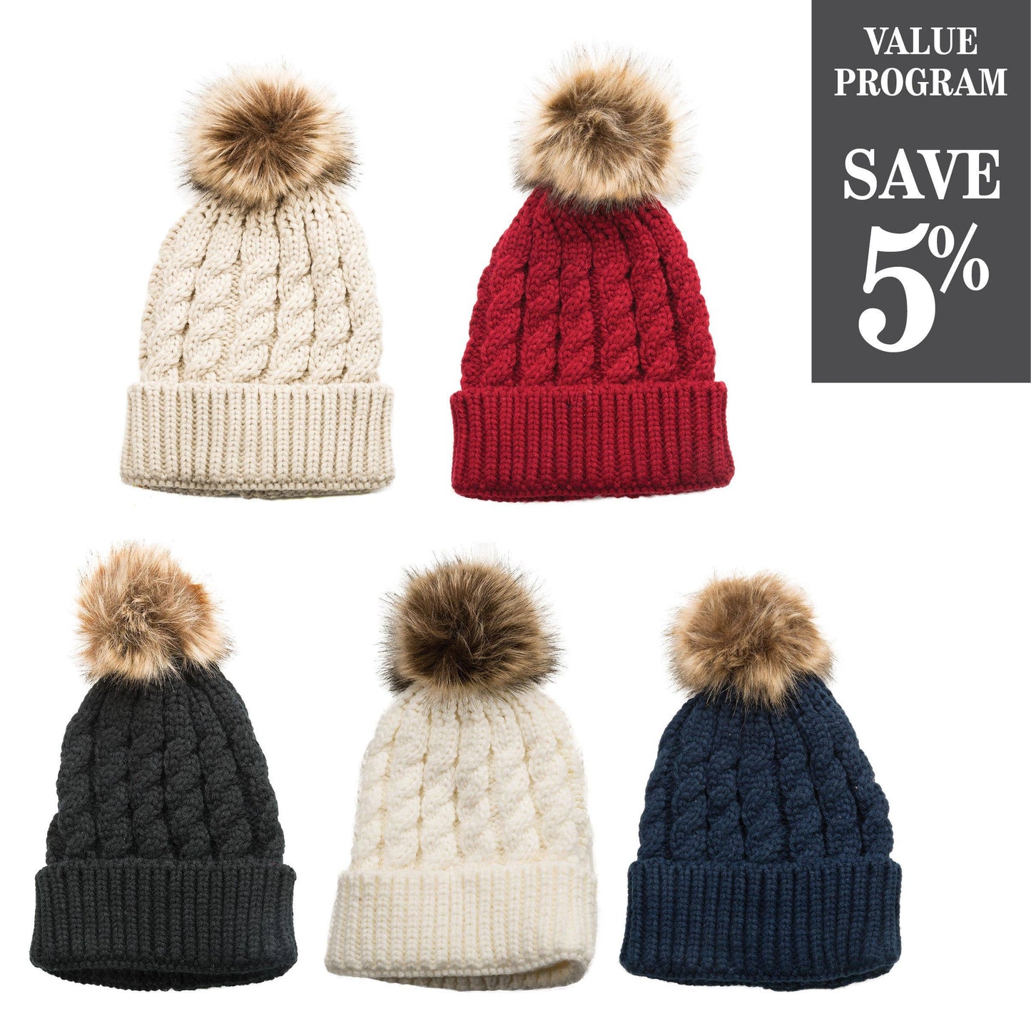 Top It Off - Emma Pom Pom Hat: Program-Save 5% -Fall 2022