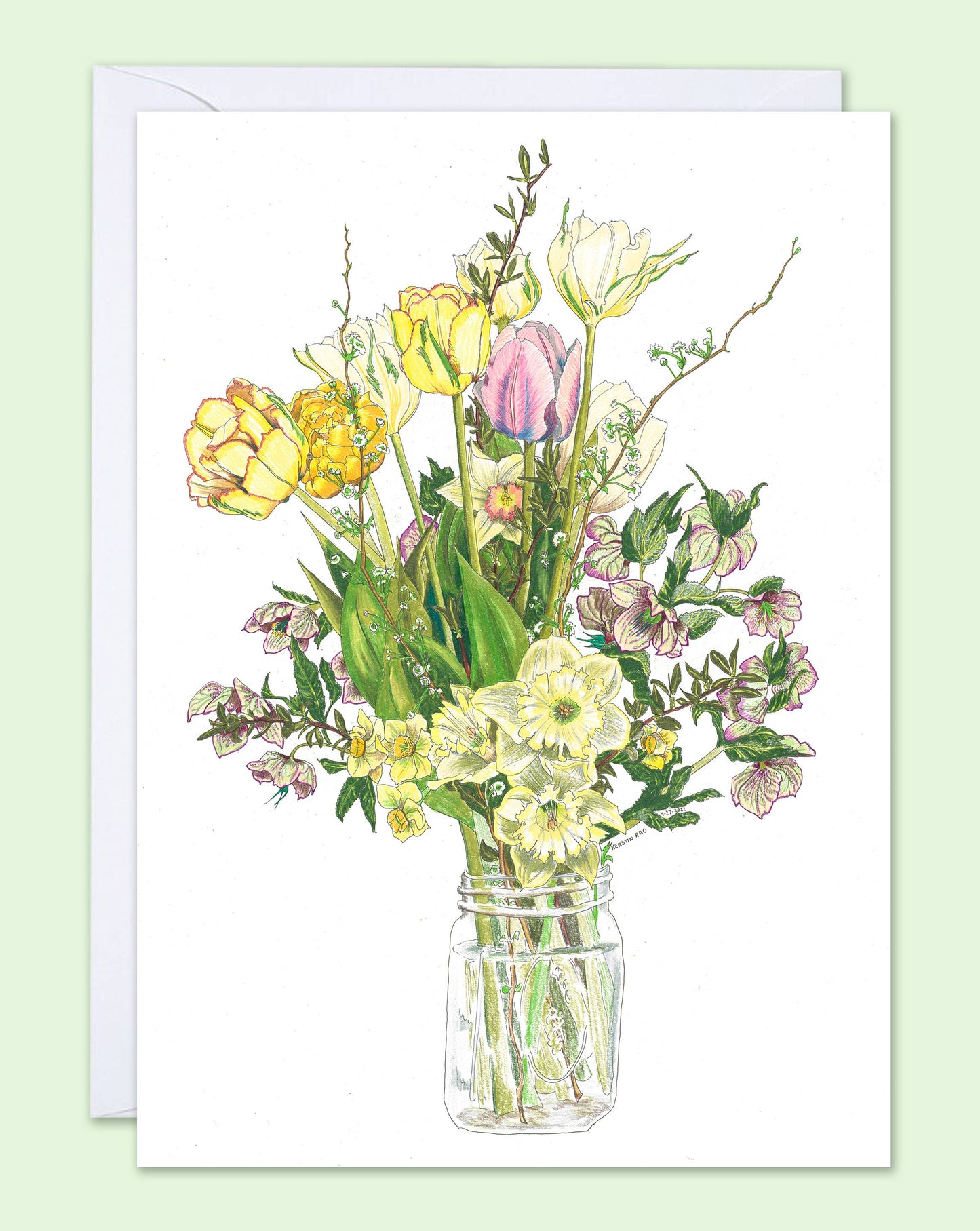 Vivid Cottage - Yellow Splendor - card