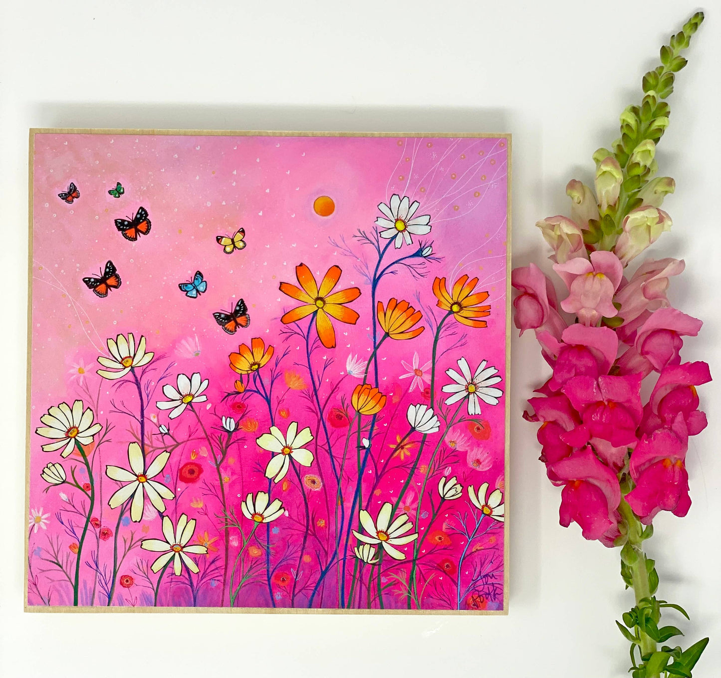 Lori Portka - Happiness Through Art - You Make me Happy Wood Print