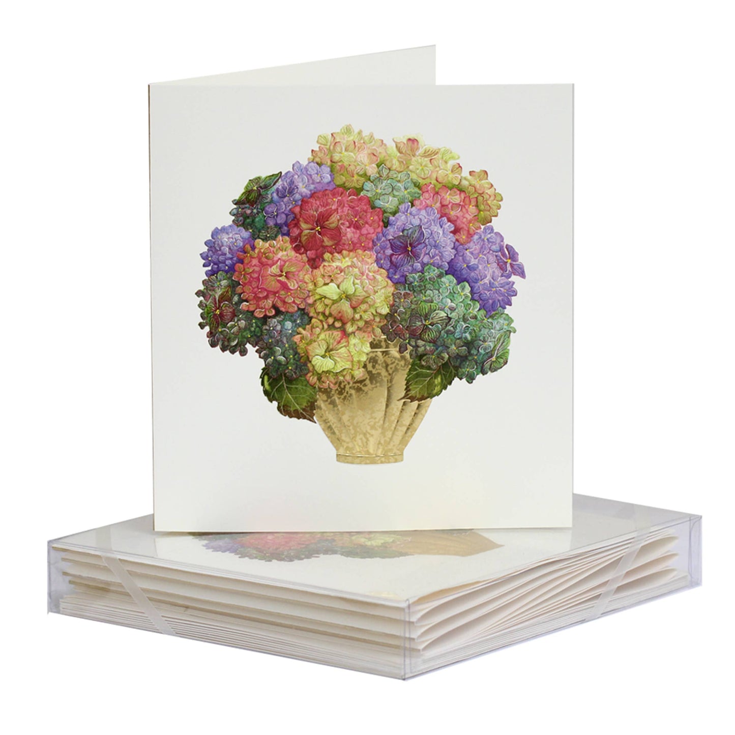 Hydrangea Bouquet Blank Card: Single Sleeved Card