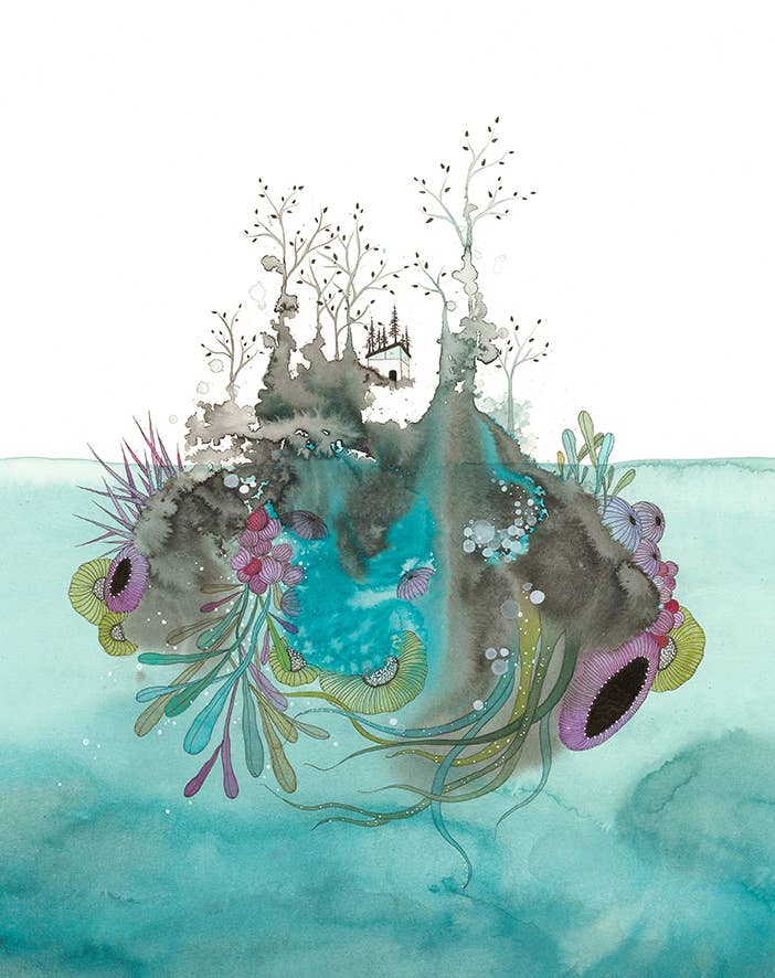 Melissa Moss Art - How Wonderful Life Is - Greeting Card