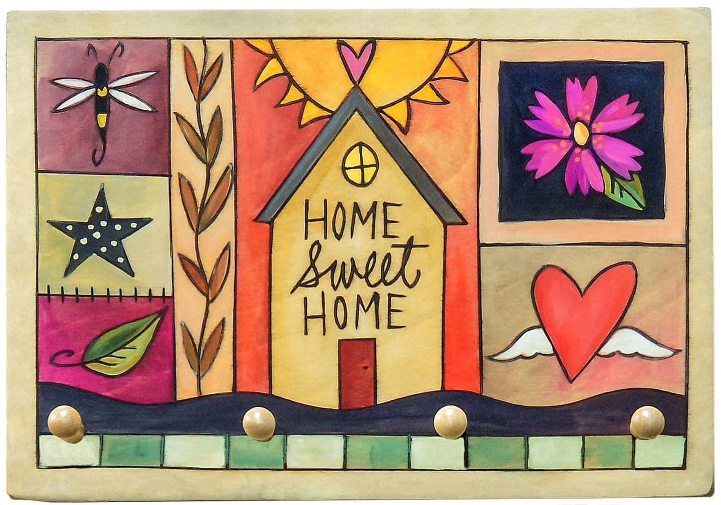 Sticks - "Glad to Be Home" Key Ring Plaque