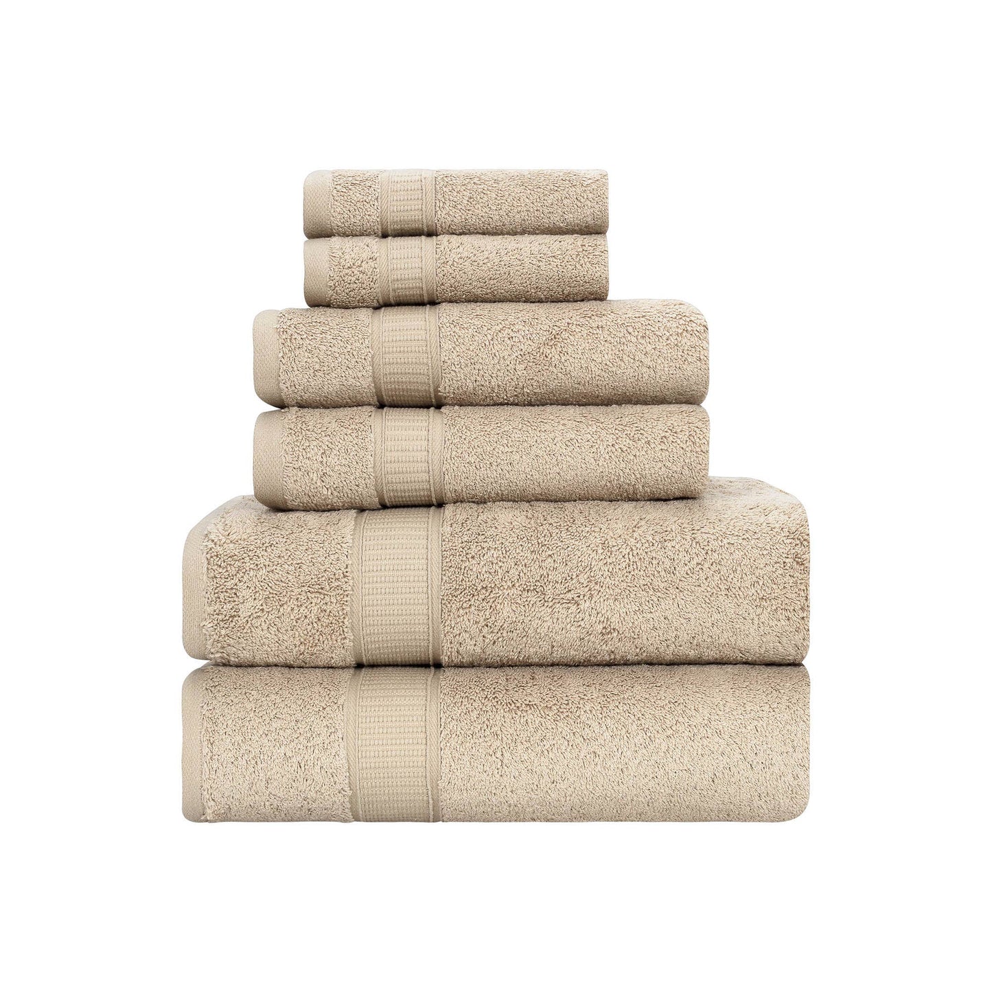 La Hammam - 6 Piece Towel Set- 2 Bath Towels, 2 Hand Towels, 2 Washcloth