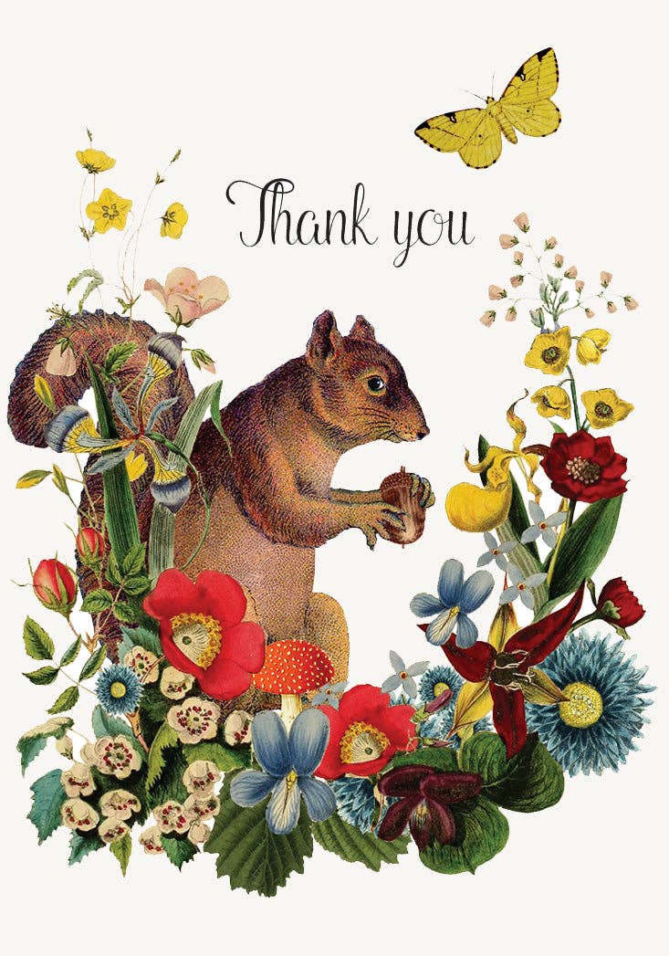 P. Flynn Design / Phun House - Thank you squirrel • Mini Enclosure Card