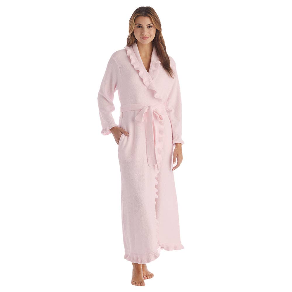 Softies - 51" Ruffle Chenille Robe: Soft Pink