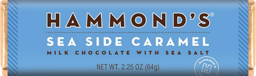 Hammond's Candies - Natural Sea Side Caramel Milk Chocolate Candy Bar 2.25oz