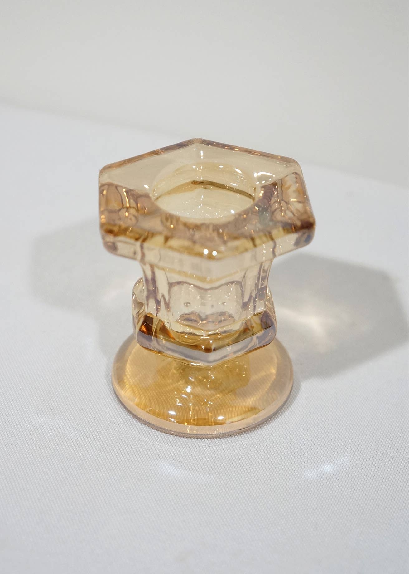 Sweet Home Deco - Glass Candlestick Holders Taper Candle Holders Tabletop