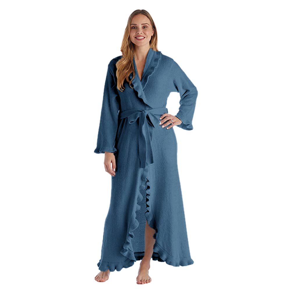 Softies - 51" Ruffle Chenille Robe: Lake Blue