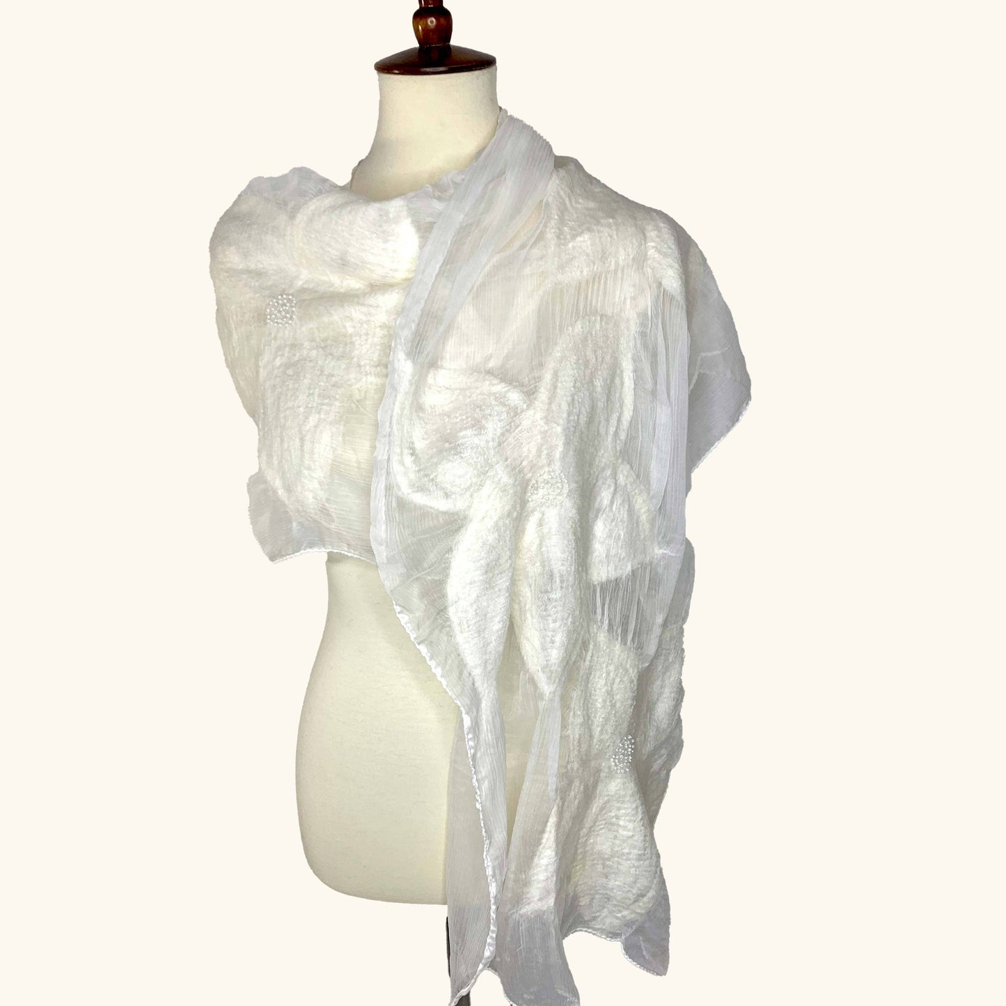 Spring Flower - White Scarf