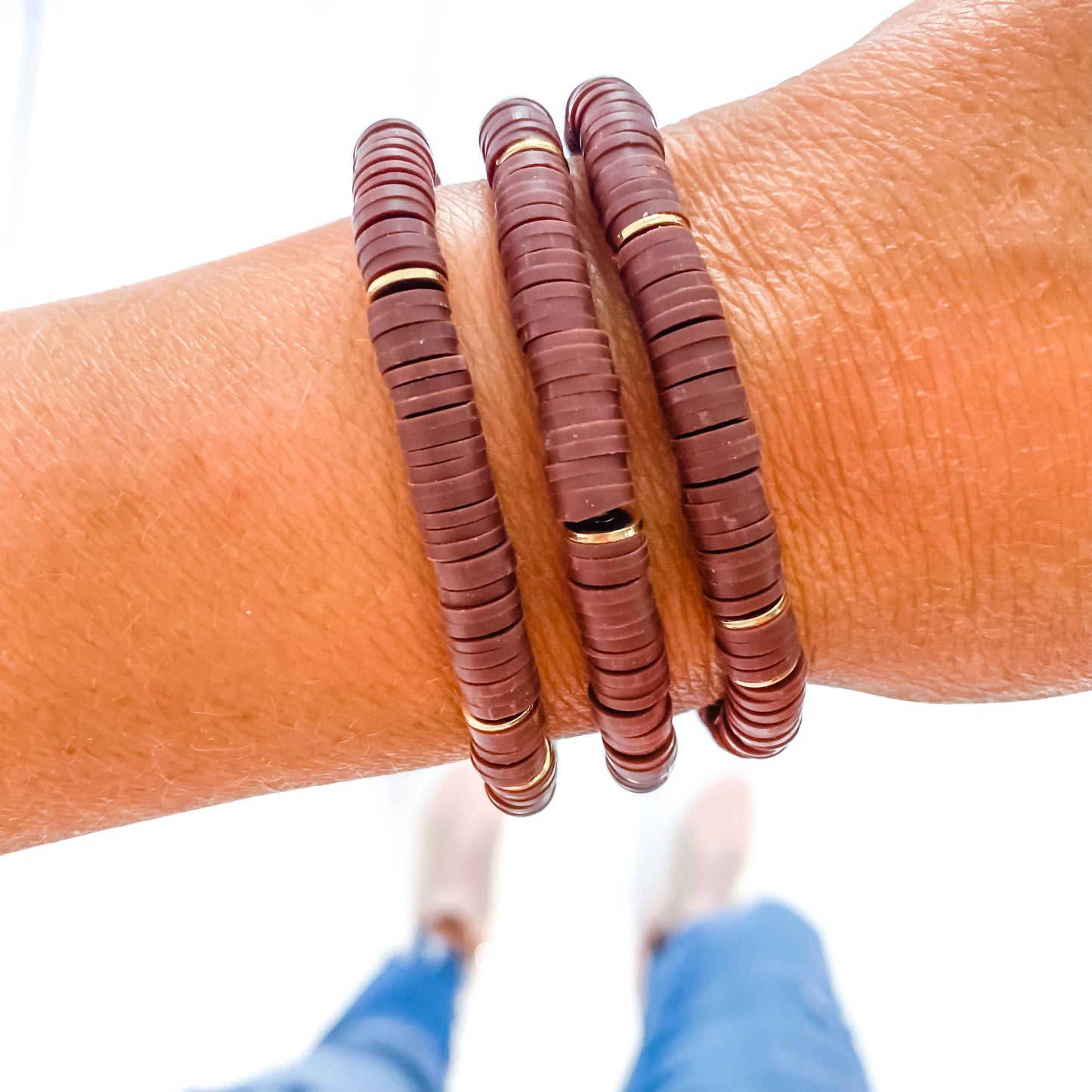 Savvy Bling - Brown Heishi Bracelet
