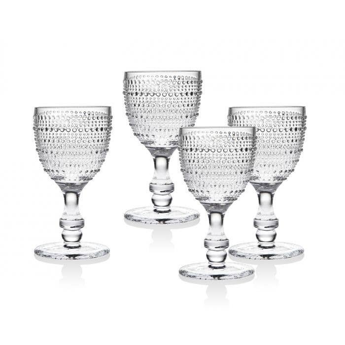 Godinger - Lumina Clear Goblet, Set of 4: Non Leaded Crystal