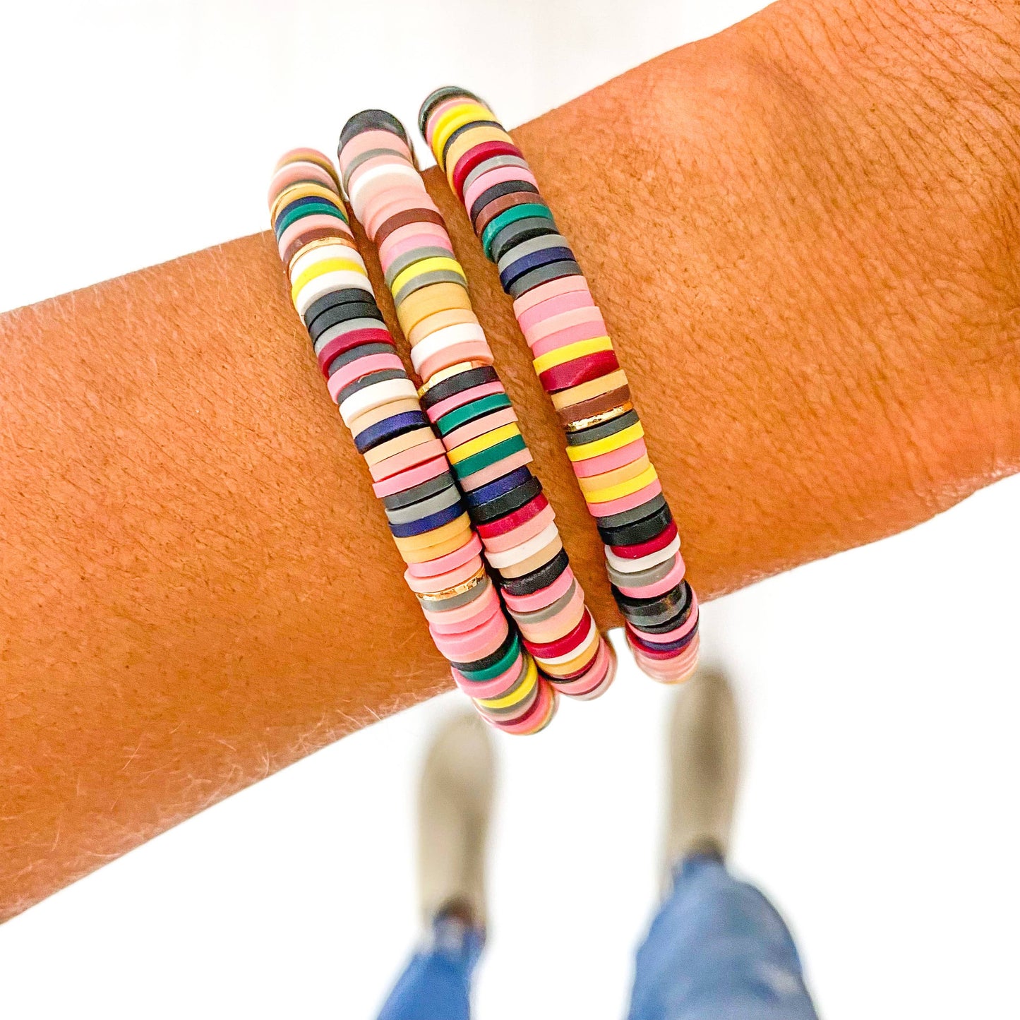 Savvy Bling - Cherry Blossom Heishi Bracelet