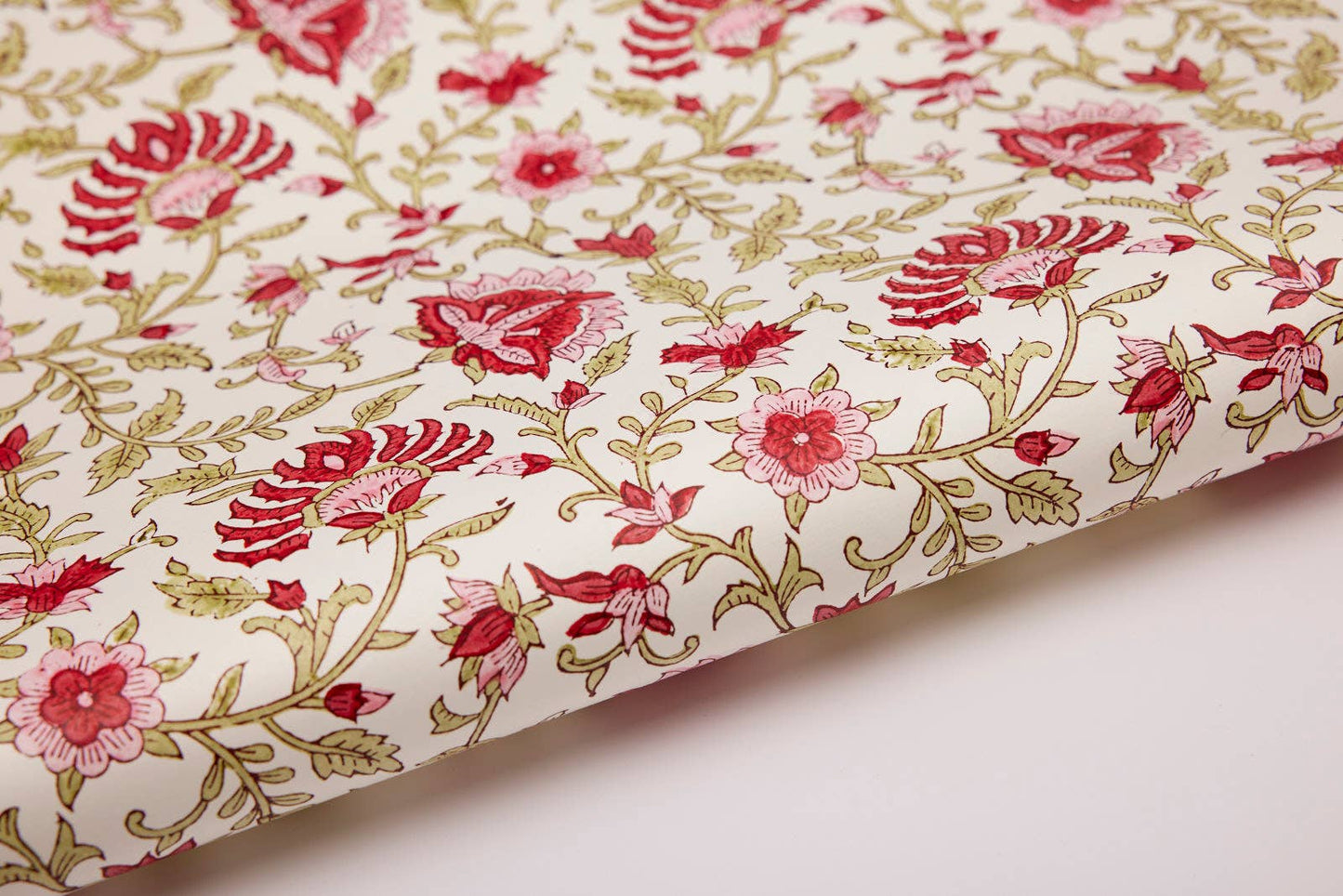 Paper Mirchi - Hand Block Printed Gift Wrap Sheets - Flora Festive Mix