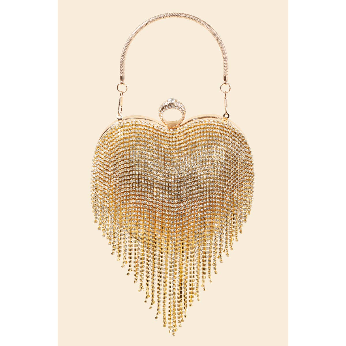Anarchy Street - Rhinestone Fringe Heart Bag: G