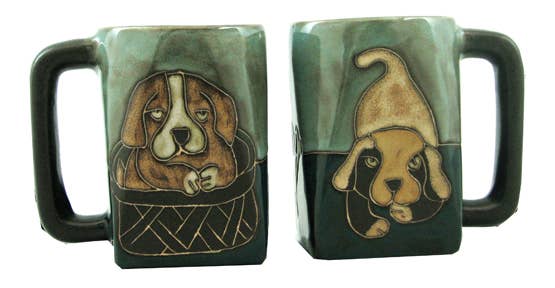 Galleyware - Mara Stoneware Playful Pups Square Mug