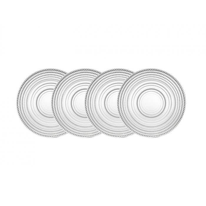 Godinger - Lumina Salad Plate, Set of 4: Non Leaded Crystal