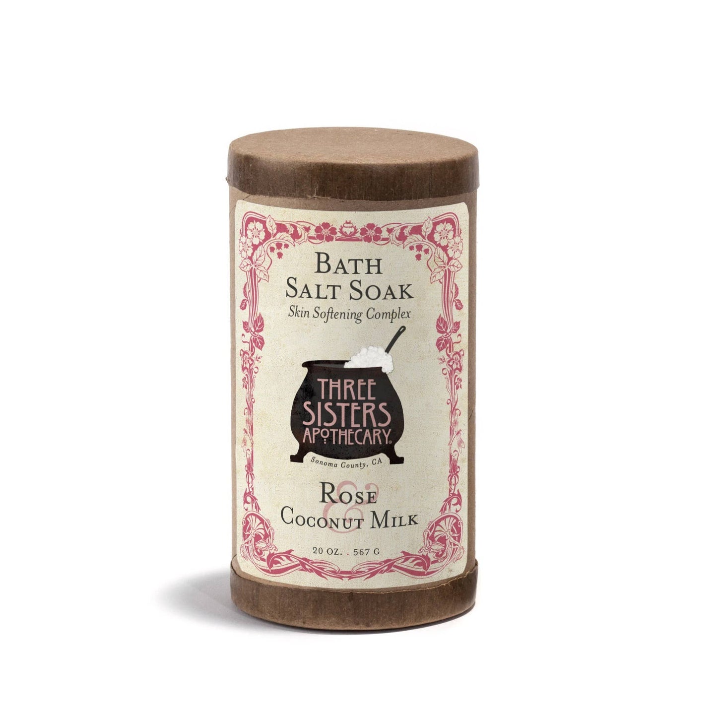 Three Sisters Apothecary - Bath Salt Soak Rose & Coconut Milk