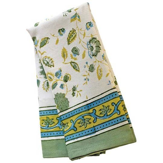 Joy Green and Blue Tea Towel