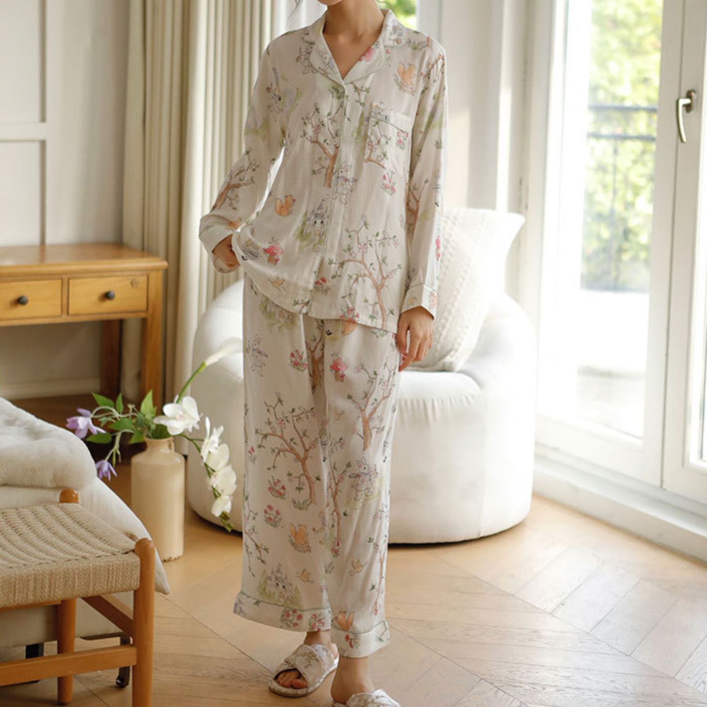 DrifWoo - Spring Breeze Pajama Set – Soft, Breathable & Relaxed Fit: L
