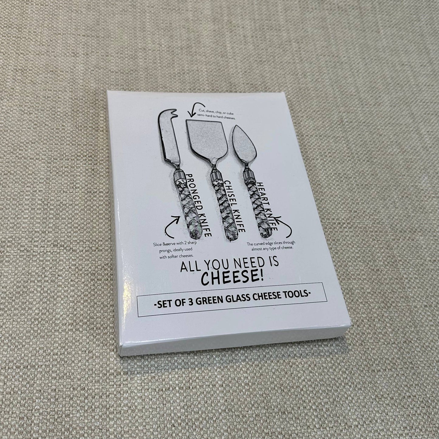 India Handicrafts Inc - Smoky Green Cheese Set/3