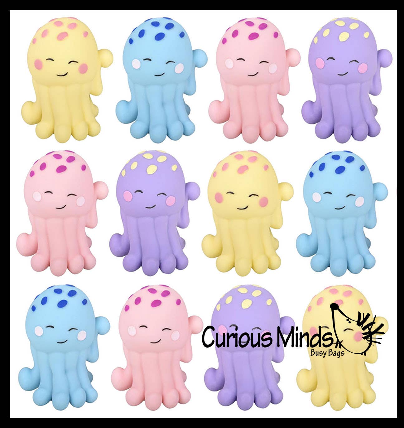 Curious Minds Toys - 1 Jellyfish Soft Cream Doh Filled Stress Ball - Squishy